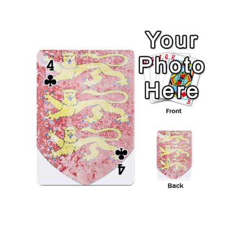 England Coa Playing Cards 54 Designs (Mini) from ArtsNow.com Front - Club4