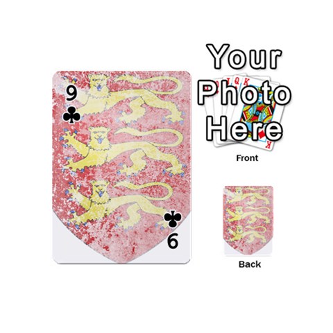 England Coa Playing Cards 54 Designs (Mini) from ArtsNow.com Front - Club9
