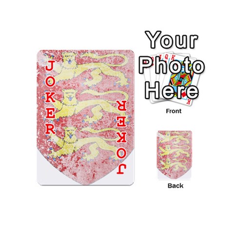 England Coa Playing Cards 54 Designs (Mini) from ArtsNow.com Front - Joker2