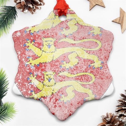 England Coa Ornament (Snowflake) from ArtsNow.com Front