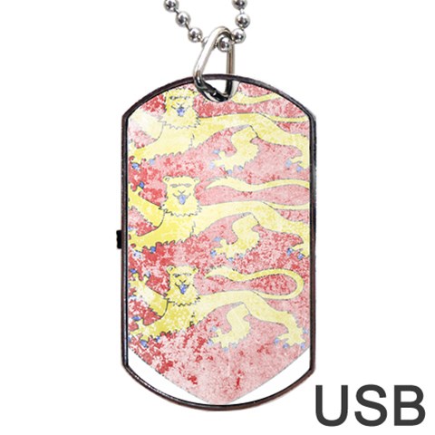 England Coa Dog Tag USB Flash (Two Sides) from ArtsNow.com Front