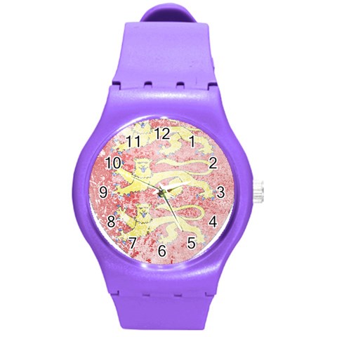 England Coa Round Plastic Sport Watch (M) from ArtsNow.com Front