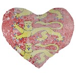 England Coa Large 19  Premium Heart Shape Cushion