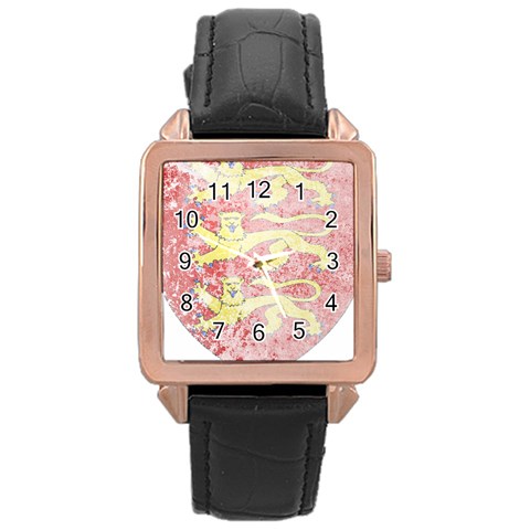 England Coa Rose Gold Leather Watch  from ArtsNow.com Front