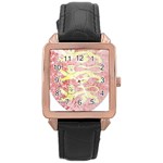 England Coa Rose Gold Leather Watch 