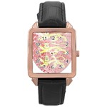 England Coa Rose Gold Leather Watch 