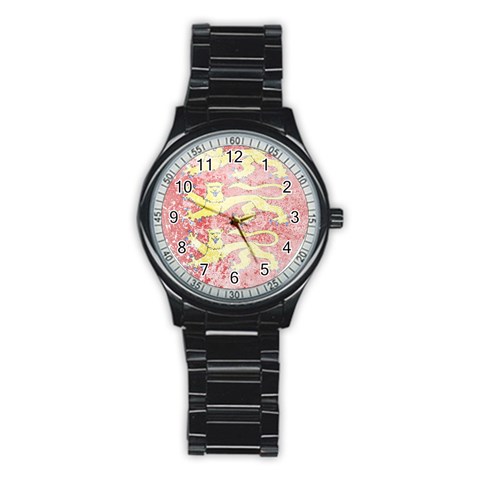 England Coa Stainless Steel Round Watch from ArtsNow.com Front