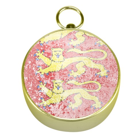 England Coa Gold Compass from ArtsNow.com Front