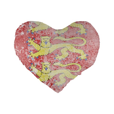 England Coa Standard 16  Premium Flano Heart Shape Cushion  from ArtsNow.com Front