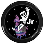 Marshmello Emote Marsh Walk Emote Custom Made 10  Wall Clock Wall Clock (Black)