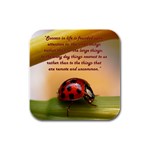 ladybug Rubber Square Coaster (4 pack)