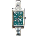 Slytherin Pattern Rectangle Italian Charm Watch
