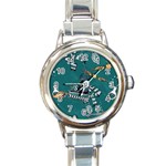 Slytherin Pattern Round Italian Charm Watch