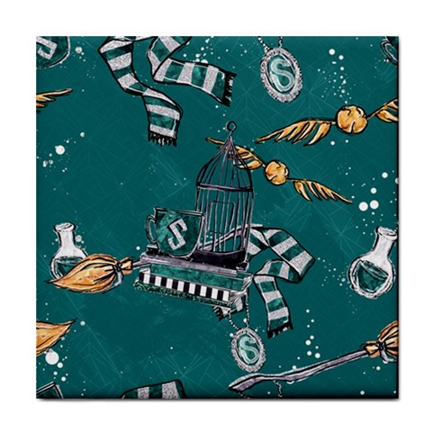 Slytherin Pattern Tile Coasters from ArtsNow.com Front
