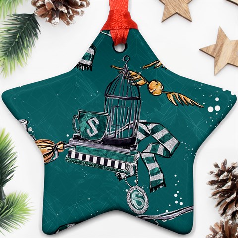 Slytherin Pattern Ornament (Star) from ArtsNow.com Front