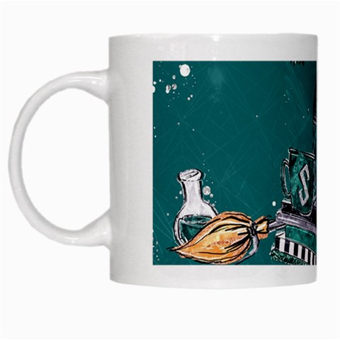 Slytherin Pattern White Mugs from ArtsNow.com Left