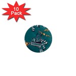 Slytherin Pattern 1  Mini Magnet (10 pack) 