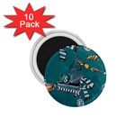 Slytherin Pattern 1.75  Magnets (10 pack) 