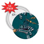 Slytherin Pattern 2.25  Buttons (10 pack) 