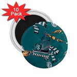 Slytherin Pattern 2.25  Magnets (10 pack) 