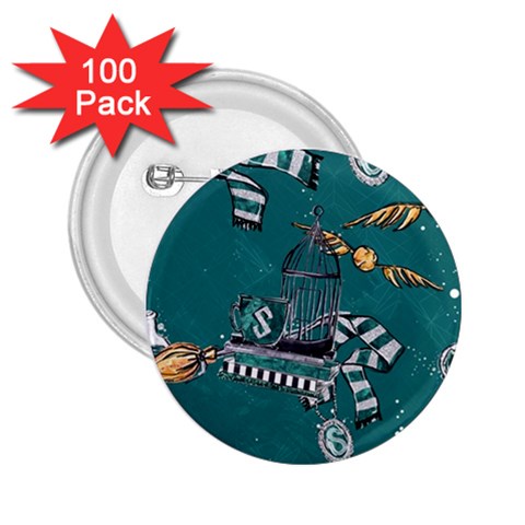 Slytherin Pattern 2.25  Buttons (100 pack)  from ArtsNow.com Front