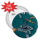 Slytherin Pattern 2.25  Buttons (100 pack) 