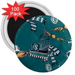 Slytherin Pattern 3  Magnets (100 pack)