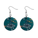 Slytherin Pattern Mini Button Earrings