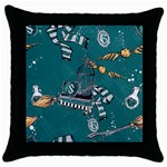 Slytherin Pattern Throw Pillow Case (Black)