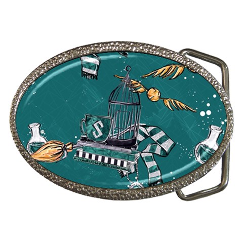 Slytherin Pattern Belt Buckles from ArtsNow.com Front