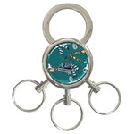 Slytherin Pattern 3-Ring Key Chain