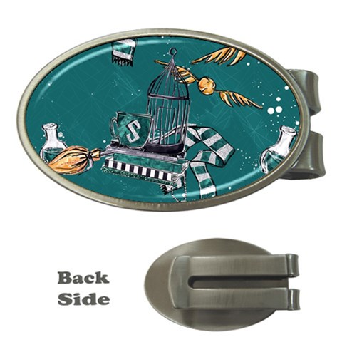 Slytherin Pattern Money Clips (Oval)  from ArtsNow.com Front