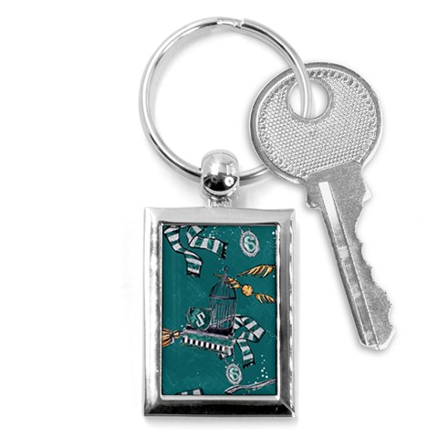 Slytherin Pattern Key Chain (Rectangle) from ArtsNow.com Front