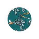 Slytherin Pattern Magnet 3  (Round)