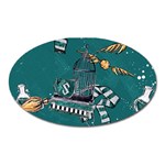 Slytherin Pattern Oval Magnet