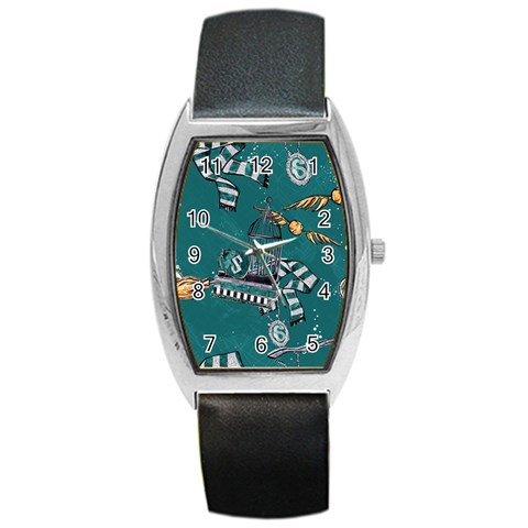 Slytherin Pattern Barrel Style Metal Watch from ArtsNow.com Front