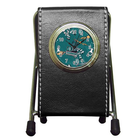 Slytherin Pattern Pen Holder Desk Clock from ArtsNow.com Front