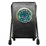 Slytherin Pattern Pen Holder Desk Clock