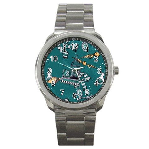 Slytherin Pattern Sport Metal Watch from ArtsNow.com Front