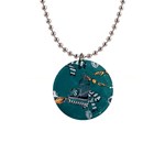 Slytherin Pattern 1  Button Necklace