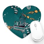 Slytherin Pattern Heart Mousepads