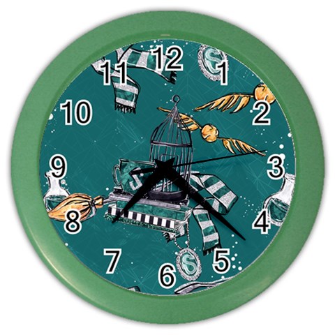 Slytherin Pattern Color Wall Clock from ArtsNow.com Front