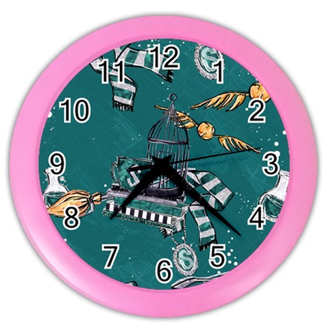 Slytherin Pattern Color Wall Clock from ArtsNow.com Front