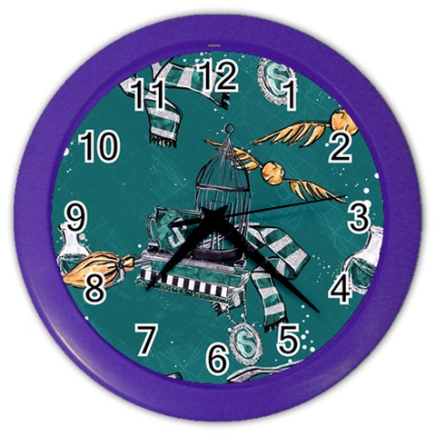 Slytherin Pattern Color Wall Clock from ArtsNow.com Front