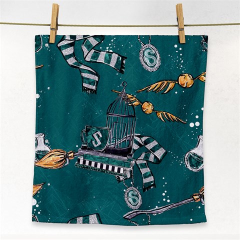 Slytherin Pattern Face Towel from ArtsNow.com Front