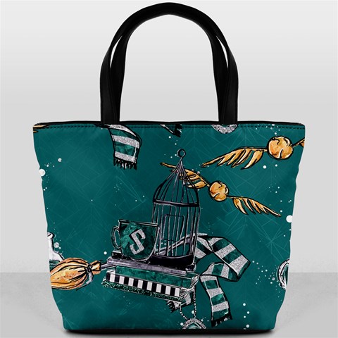 Slytherin Pattern Bucket Bag from ArtsNow.com Back