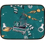 Slytherin Pattern Fleece Blanket (Mini)