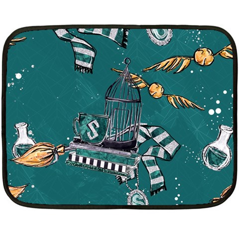 Slytherin Pattern Double Sided Fleece Blanket (Mini)  from ArtsNow.com 35 x27  Blanket Front