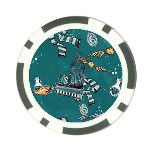 Slytherin Pattern Poker Chip Card Guard (10 pack) from ArtsNow.com Front