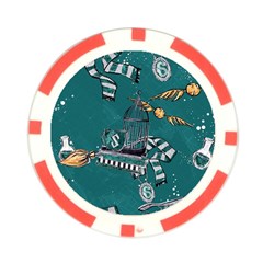 Slytherin Pattern Poker Chip Card Guard (10 pack) from ArtsNow.com Front